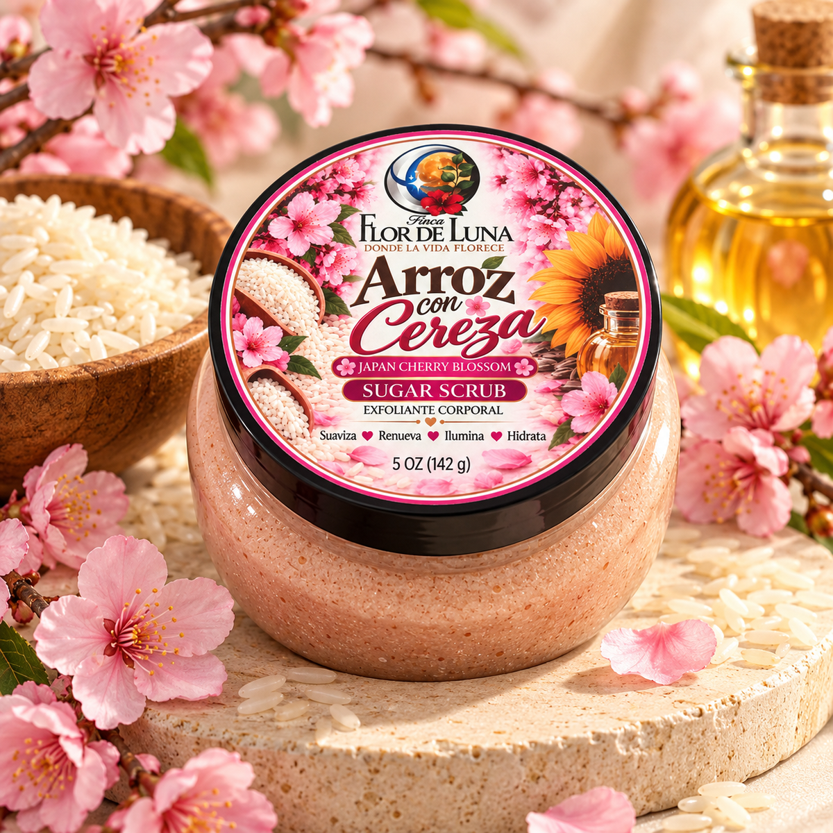 Arroz con Cereza Sugar Scrub